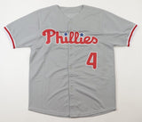 Lenny Dykstra Signed Philadelphia Phillie Jersey (JSA COA) 3xAll Star Outfielder