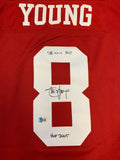 Steve Young Autographed San Francisco 49ers Mitchell Ness Jersey HOF Beckett