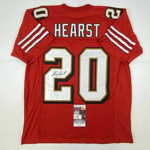 Autographed/Signed GARRISON HEARST San Francisco Red Football Jersey JSA COA