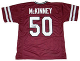 BENARDRICK McKINNEY AUTOGRAPHED MISSISSIPPI STATE BULLDOGS #50 JERSEY TRISTAR