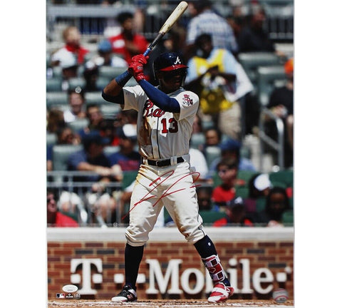 Ronald Acuna Jr Signed Atlanta Braves Unframed 16x20 MLB Photo - Batting