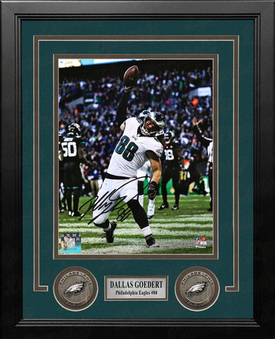 Dallas Goedert Philadelphia Eagles Autographed 8x10 Framed Photo Fanatics COA