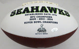 Shaquem Griffin Autographed Seahawks White Logo Football (Smudged) MCS 79406