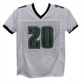 Brian Dawkins Autographed/Signed Pro Style sz XL White Jersey Beckett 38820