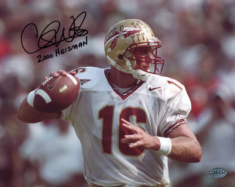 CHRIS WEINKE AUTOGRAPHED FLORIDA STATE SEMINOLES 8x10 PHOTO W/ 2000 HEISMAN