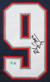 Richard Seymour "HOF 22" Authentic Signed Navy Pro Style Framed Jersey BAS Wit