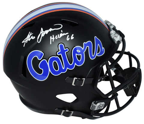 STEVE SPURRIER SIGNED FLORIDA GATORS BLACK FULL SIZE SPEED HELMET W/ 66 HEISMAN