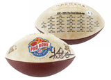 Rams Kurt Warner Signed 2000 Pro Bowl White Panel Logo Football BAS W #1W695965