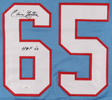 Elvin Bethea Signed Houston Oilers Jersey Ins. "HOF 83" (JSA COA) 8xPro Bowl DE