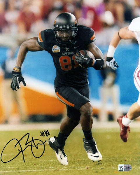 JUSTIN BLACKMON SIGNED AUTOGRAPHED OKLAHOMA STATE COWBOYS 8x10 PHOTO FANATICS