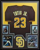 FRAMED FERNANDO TATIS JR AUTOGRAPHED SIGNED SAN DIEGO PADRES JERSEY JSA COA