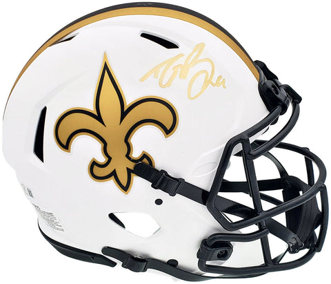 DREW BREES AUTOGRAPHED SAINTS LUNAR ECLIPSE FULL SIZE AUTH HELMET BECKETT 197044