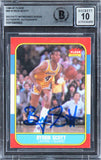 Lakers Byron Scott Authentic Signed 1986 Fleer #9 Card Auto Gem 10! BAS Slabbed