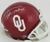 Billy Sims Signed Oklahoma Sooners Mini-Helmet (JSA COA) 1978 Heisman Trophy Bi