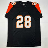 Autographed/Signed Corey Dillon Cincinnati Black Football Jersey Beckett BAS COA