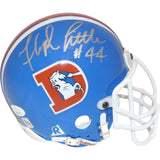 Floyd Little Autographed/Signed Denver Broncos Mini Helmet #44 JSA 48365