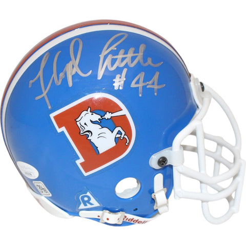 Floyd Little Autographed/Signed Denver Broncos Mini Helmet #44 JSA 48365