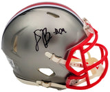 DENZEL BURKE AUTOGRAPHED OHIO STATE FLASH GRAY SPEED MINI HELMET BECKETT 203891