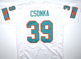 Larry Csonka Autographed White Pro Style Jersey - Beckett W Hologram *Black