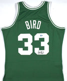 Larry Bird Autographed Celtics Mitchell & Ness Green Jersey- Beckett W Hologram