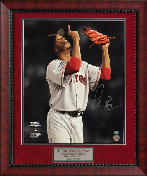 Pedro Martinez Signed Autographed 16x20 Photo Custom Framed to 20x24 NEP