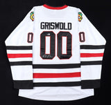 Chevy Chase Signed Blackhawks "Griswold 00 "Jersey (Beckett) Christmas Vacation