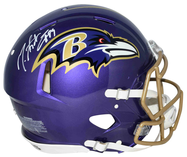 MARK ANDREWS AUTOGRAPHED BALTIMORE RAVENS FLASH SPEED AUTHENTIC HELMET BECKETT