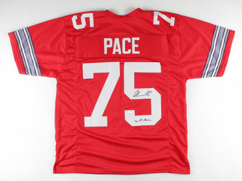 Orlando Pace Signed Ohio State Buckeyes Jersey Inscr "2x All American" (JSA COA)