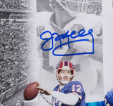 Buffalo Bills Multi Signed Framed 16x20 HOF Photo Reed Kelly Thomas Levy JSA