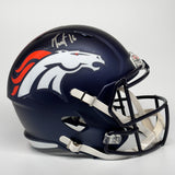 TROY FRANKLIN AUTOGRAPHED SIGNED DENVER BRONCOS FULL SIZE REPLICA HELMET BECKETT