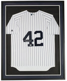 Mariano Rivera Signed Framed 36x42 Yankees Flexbase Jersey Yankee For Life JSA