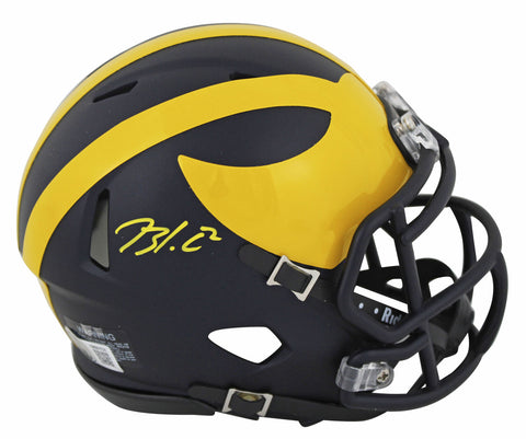 Michigan Blake Corum Authentic Signed Speed Mini Helmet BAS Witnessed