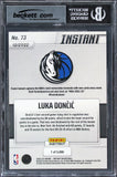 Luka Doncic Signed 2022 Panini Instant 60 Pt Triple Double #73 Card BAS Slabbed