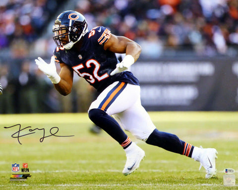 KHALIL MACK AUTOGRAPHED 16X20 PHOTO CHICAGO BEARS BECKETT BAS STOCK #148328