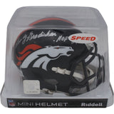 Randy Gradishar Autographed/Signed Denver Broncos Mini Helmet HOF Beckett 46934