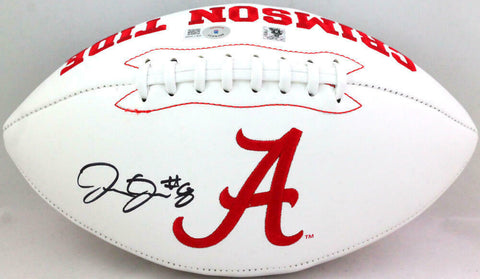 Josh Jacobs Autographed Alabama Crimson Tide Logo Football- Beckett W *Black