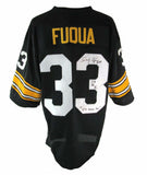 John Fuqua Signed Steelers Jersey Inscr. "I'll Never Tell" & "SB IX X" (JSA COA)