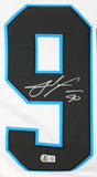 Panthers Julius Peppers Signed White Nike Limited Jersey w/ Sewn #s BAS Witness