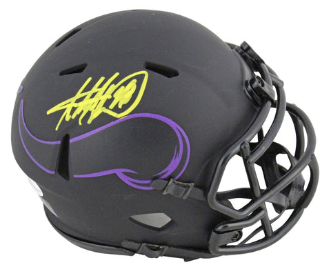 Vikings Adrian Peterson Authentic Signed Eclipse Speed Mini Helmet BAS Witnessed