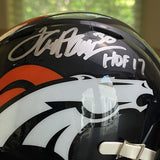 Terrell Davis HOF 17 Autographed Signed Denver Broncos Mini Helmet Beckett