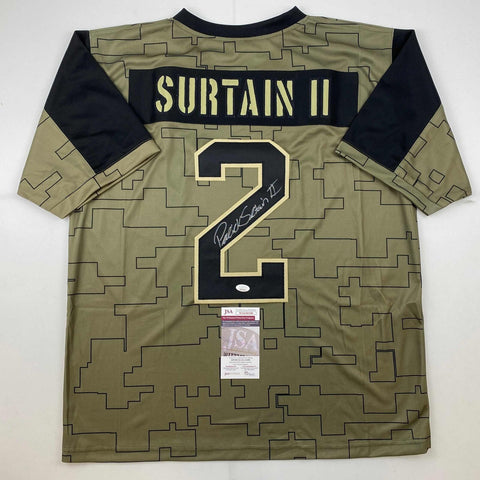 Autographed/Signed Patrick Surtain II Denver Salute To Service Jersey JSA COA