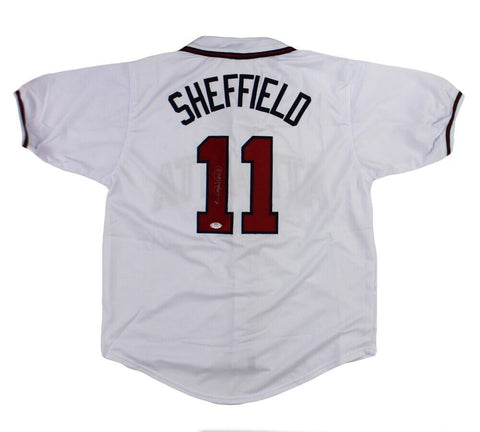 Gary Sheffield Signed Atlanta Custom White Jersey