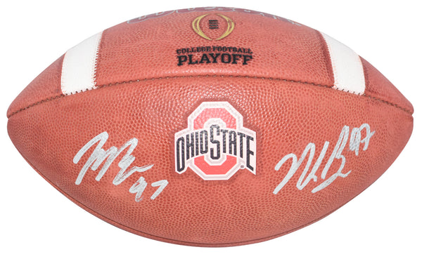 JOEY & NICK BOSA SIGNED OHIO STATE BUCKEYES WILSON NCAA PLAYOFF FOOTBALL JSA