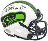 DEVON WITHERSPOON AUTOGRAPHED SEAHAWKS LUNAR ECLIPSE MINI HELMET MCS HOLO 216010