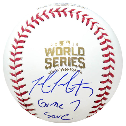 Cubs MIKE MONTGOMERY Signed 2016 World Series Baseball w/Game 7 Save - SCHWARTZ