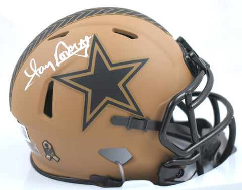 Tony Dorsett Signed Cowboys Salute to Service 2023 Speed Mini Helmet- Beckett W