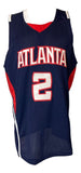 Joe Johnson Atlanta Signed Navy Blue Basketball Jersey PSA