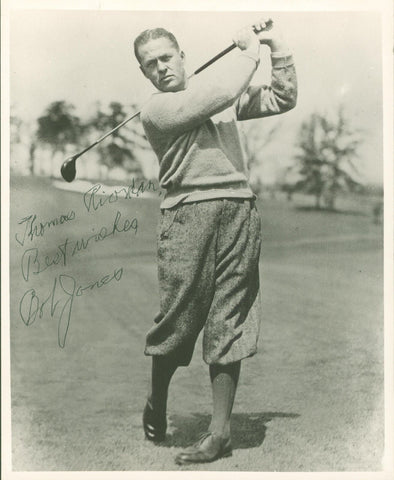 Bobby Jones "Thomas Riordan Best Wishes" Authentic Signed 8x10 Photo BAS #AK0900