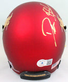 Deion Sanders Signed Florida State Tradition Schutt Mini Helmet- Beckett W *Gold