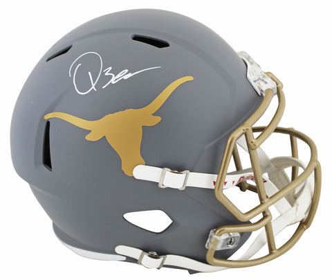 Texas Quinn Ewers Signed Slate Full Size Speed Rep Helmet BAS Witnessed